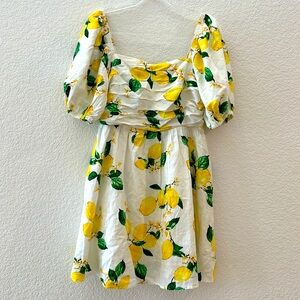 Puff sleeve tea dress